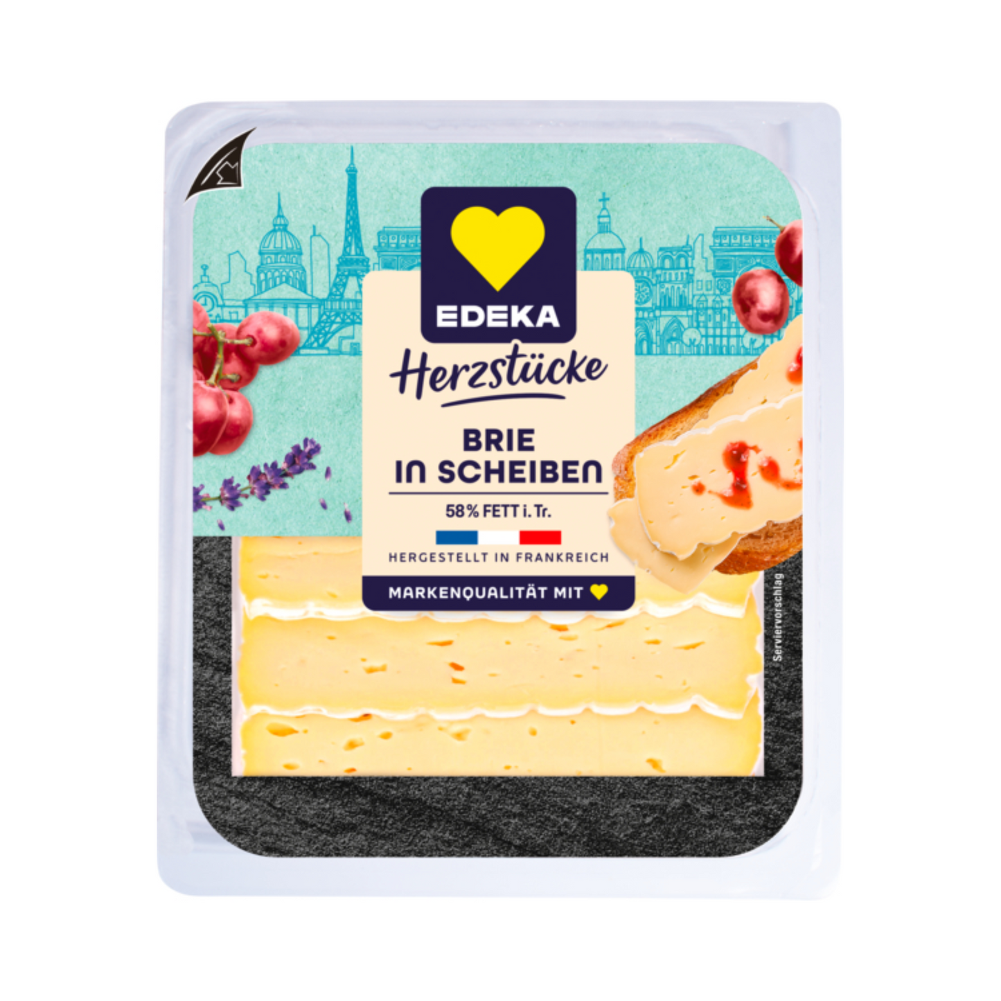 EDEKA Herzstücke Brie Scheiben 150g
