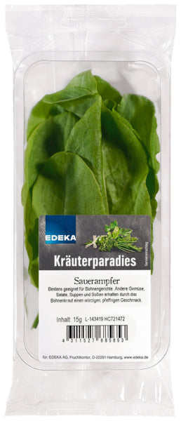 EDEKA Herzstücke Sauerampfer Frankreich 15g Schale mit Flowpack