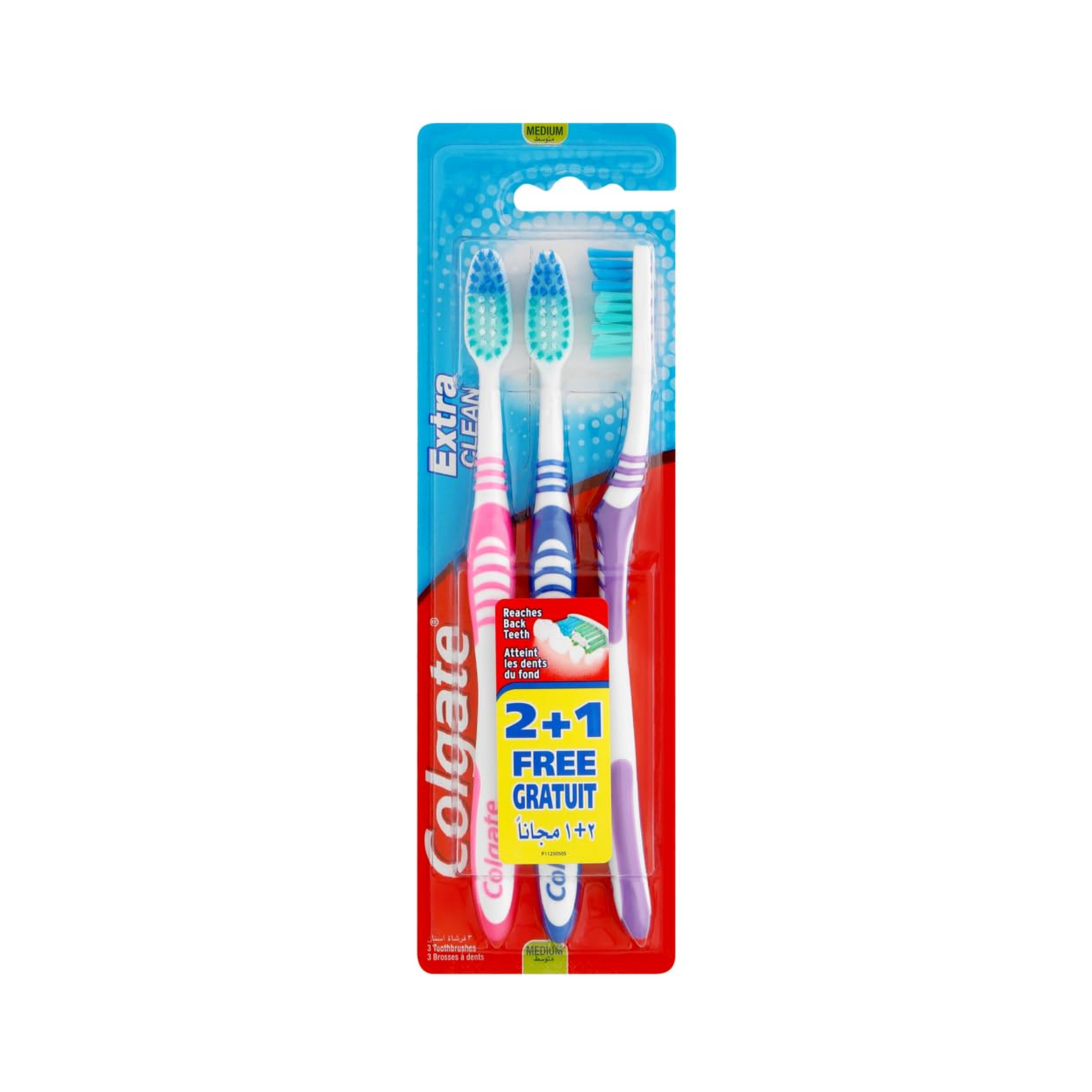 Colgate Extra Clean Zahnbürste medium 2+1ST