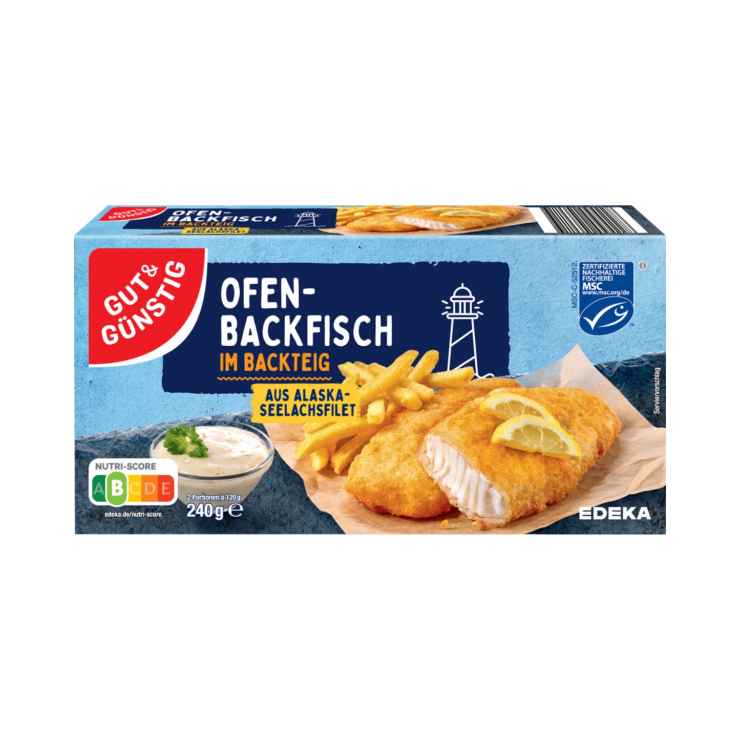 MSC GUT&GÜNSTIG Ofenbackfisch 240g