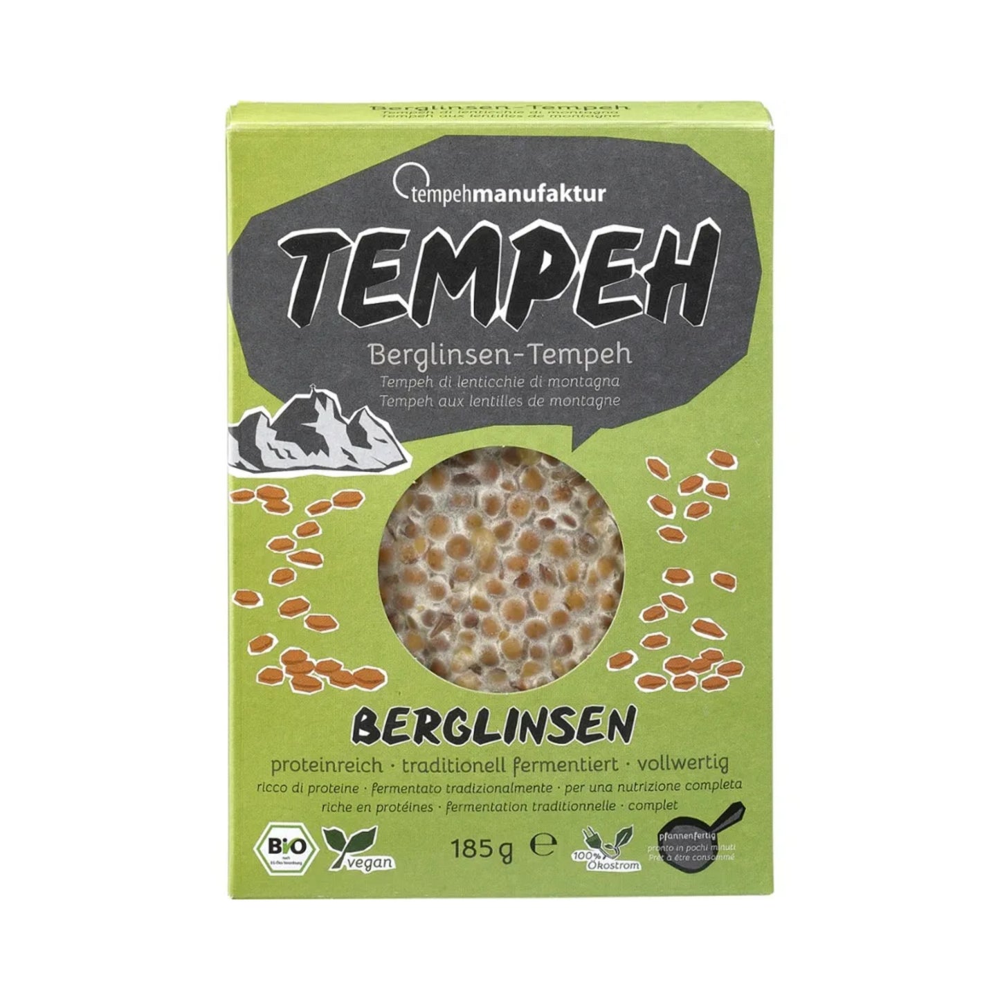 Bio Tempehmanufaktur Berglinsen Tempeh 185g