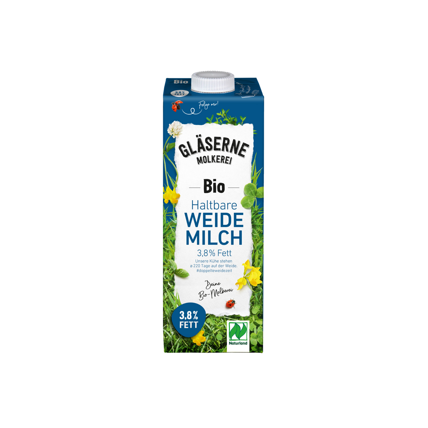 Bio Gläserne Molkerei H-Milch 3,8% 1l