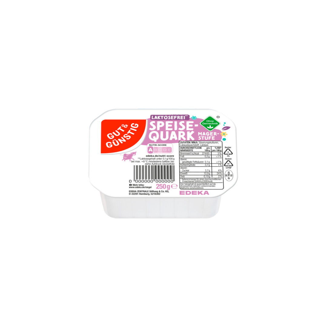 GUT&GÜNSTIG Magerquark laktosefrei 250g VLOG