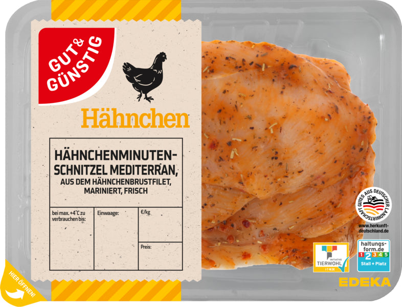 GUT&GÜNSTIG Hähnchen Minutenschnitzel mediterran 400g QS ITW