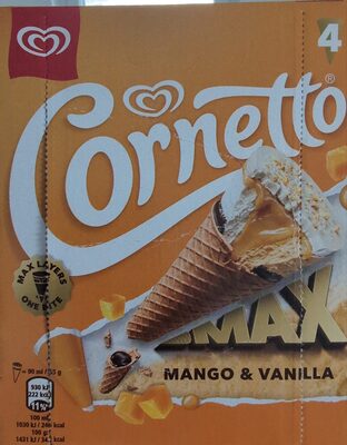 Langnese Cornetto Max Mango & Vanilla 4x90ml