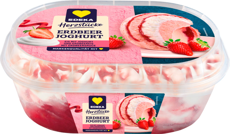EDEKA Herzstücke Erdbeer-Joghurt 900ml