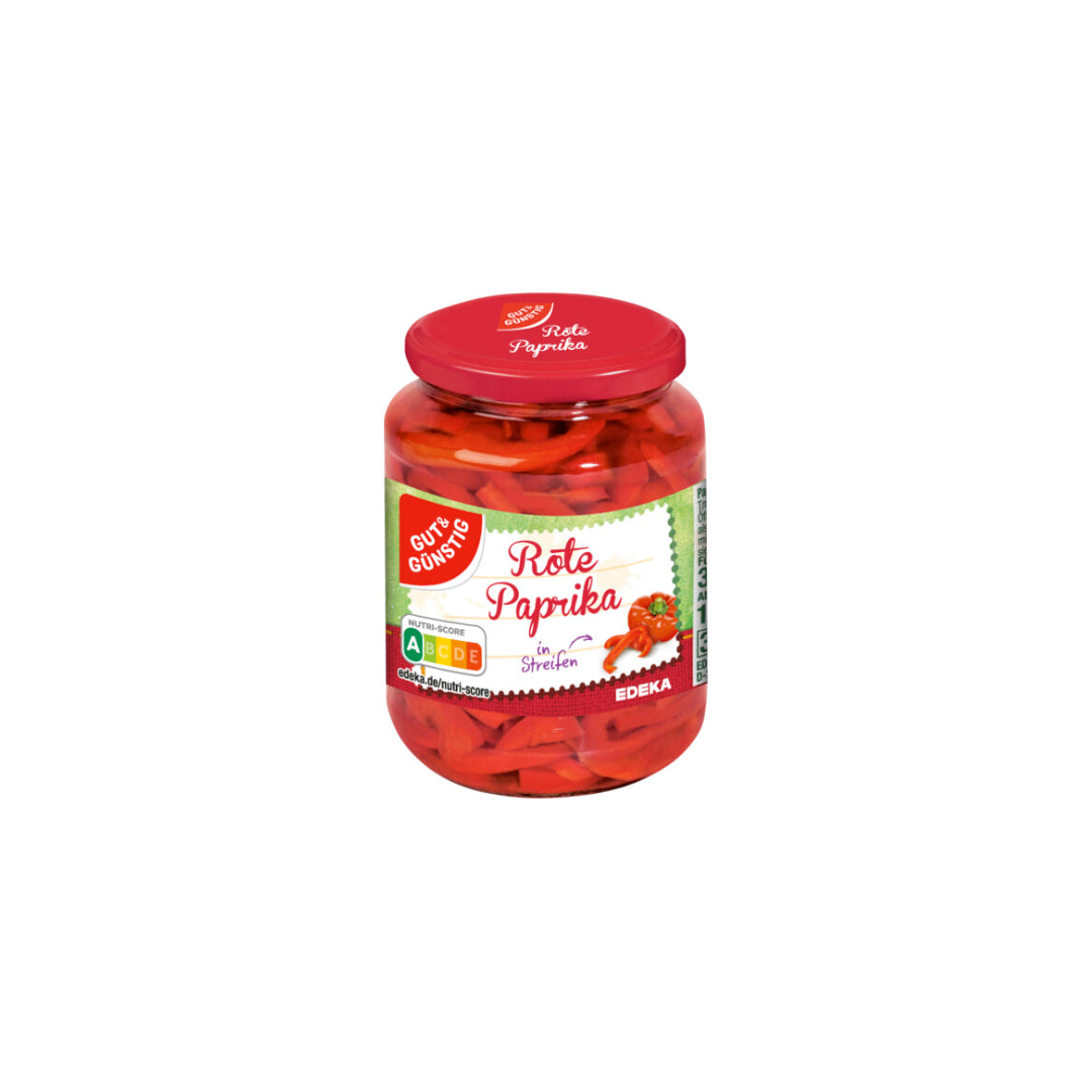 GUT&GÜNSTIG Paprika rot in Streifen 320g