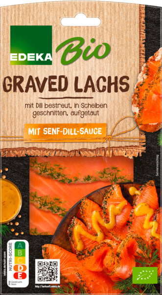 Bio EDEKA Graved Lachs mit Senf-Dill-Sauce 120g