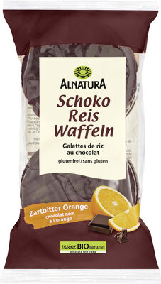 Bio Alnatura Reiswaffeln Zartbitter Orange 100g