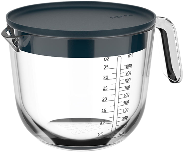 Mepal Messbecher mit Deckel Chef it Glas navy 1000ml