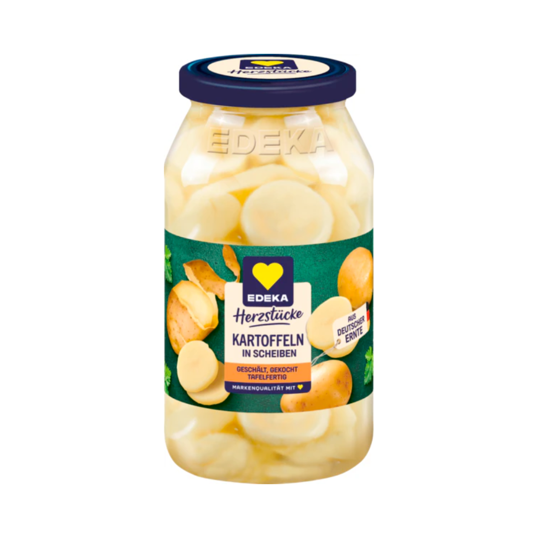 EDEKA Herzstücke Speisekartoffeln in Scheiben geschält und gekocht 680g