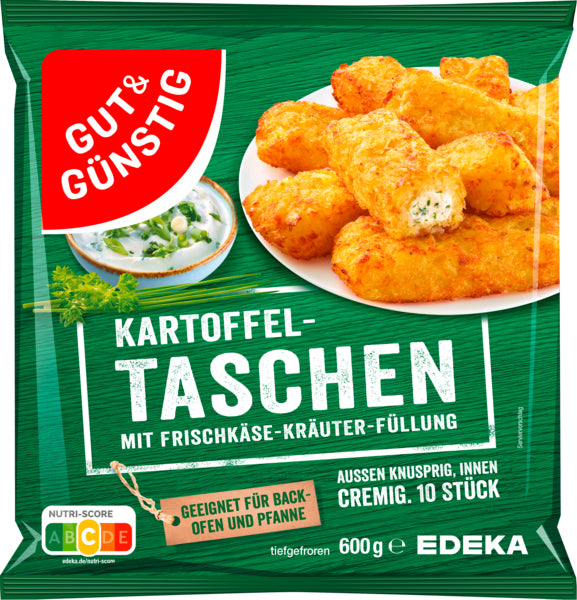 GUT&GÜNSTIG Kartoffeltasche Frischkäse&Kräuter 600g