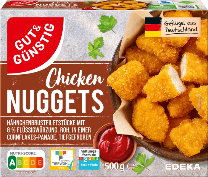 GUT&GÜNSTIG Chicken Nuggets 500g VLOG QS ITW