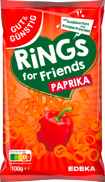 GUT&GÜNSTIG Kartoffelringe Paprika 100g