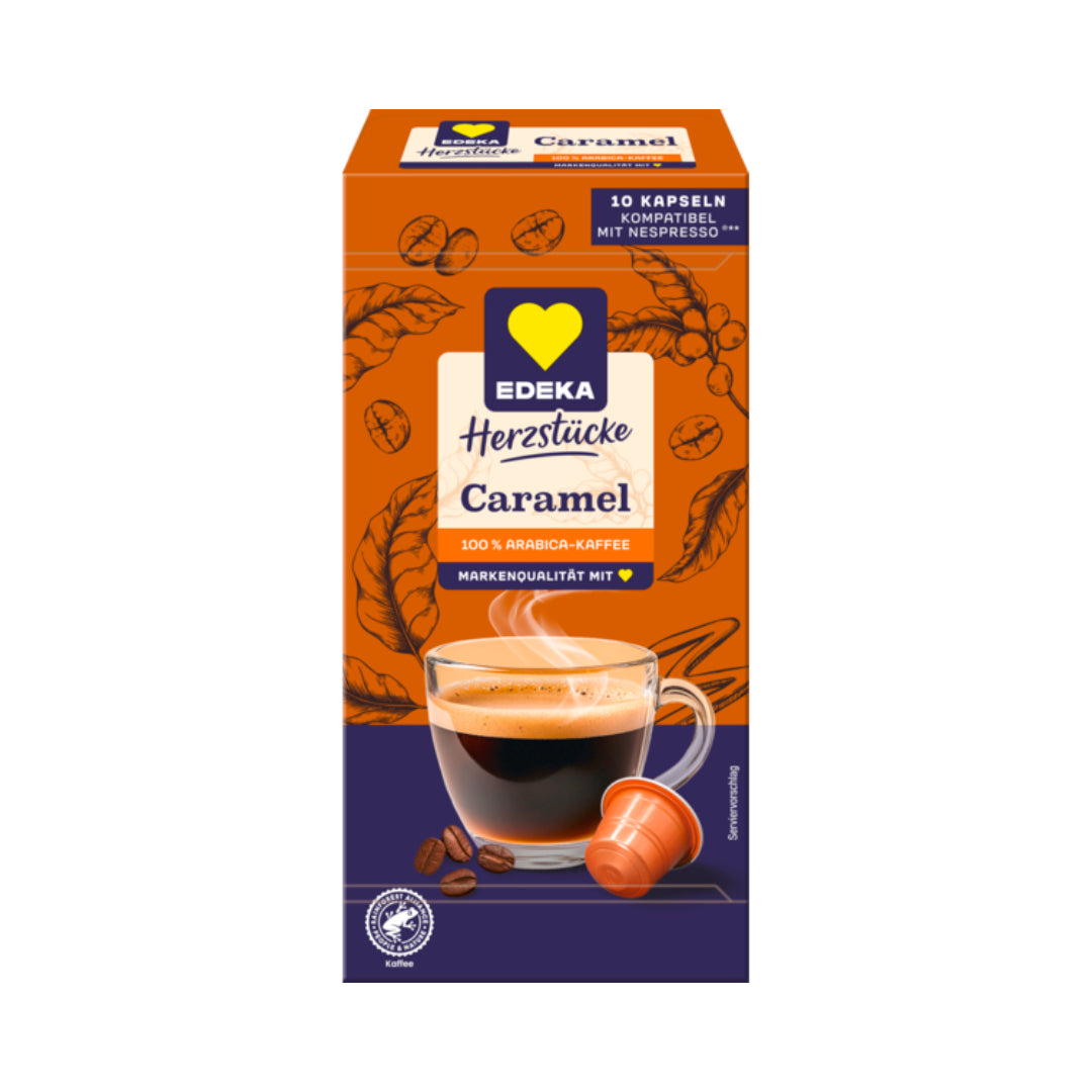 EDEKA Herzstücke Kaffeekapseln Neskom Karamell 50g