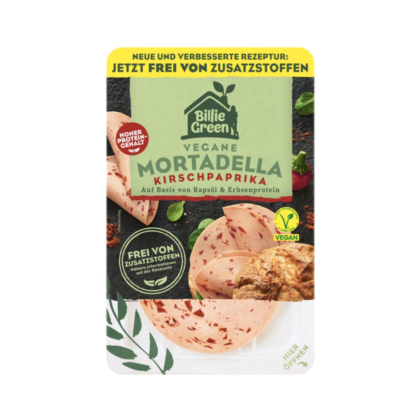 Billie Green Vegane Mortadella Kirschpaprika 80g