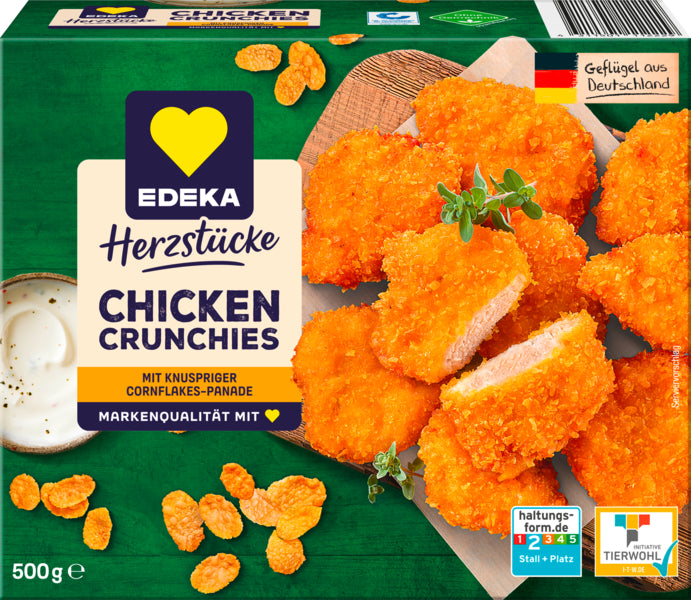 EDEKA Herzstücke Chicken Crunchies 500g VLOG QS ITW – foodpipe Rostock