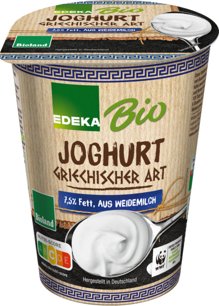 Bio EDEKA Weidemilch Joghurt griechische Art 7,5% 400g