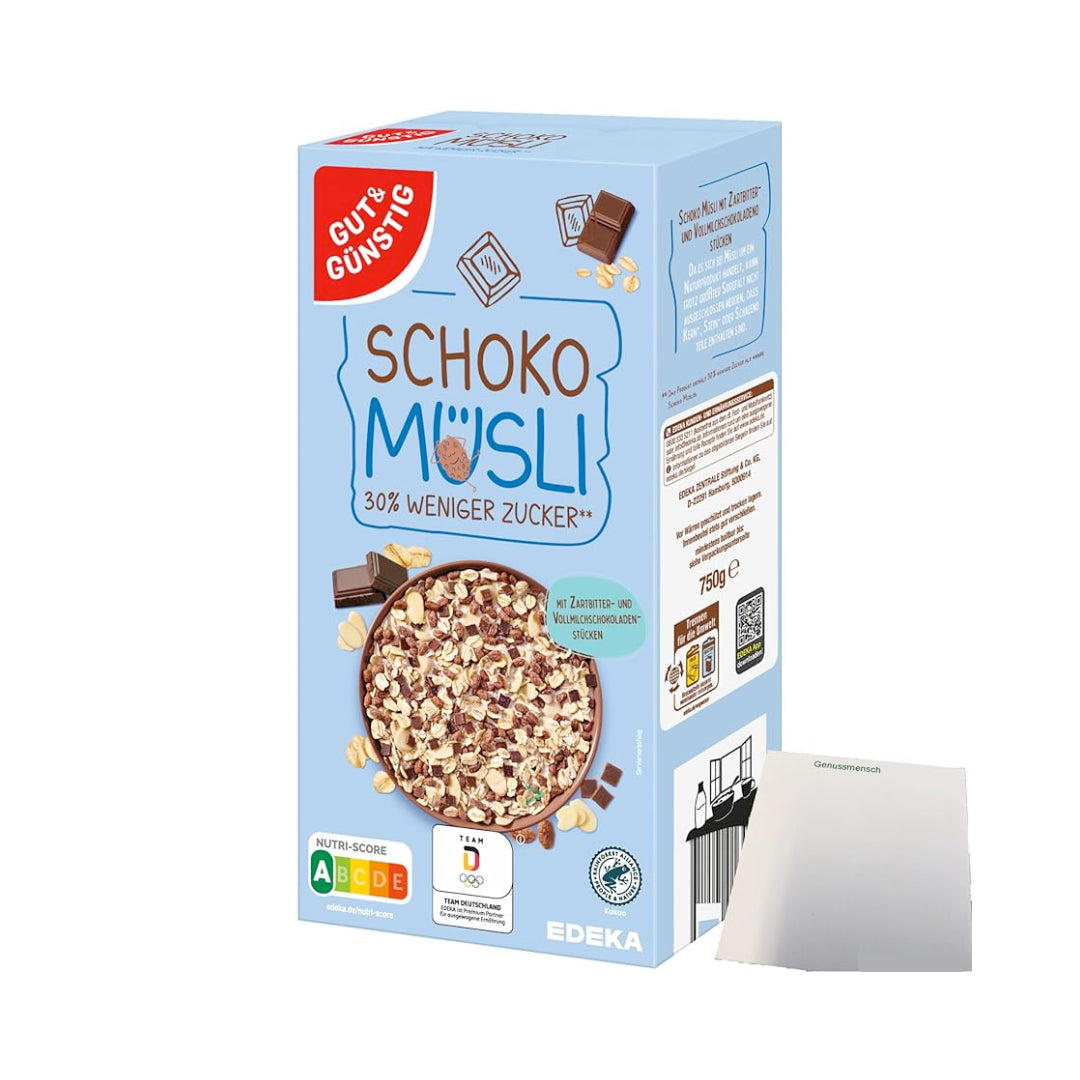 GUT&GÜNSTIG Müsli Schoko weniger süß 750g