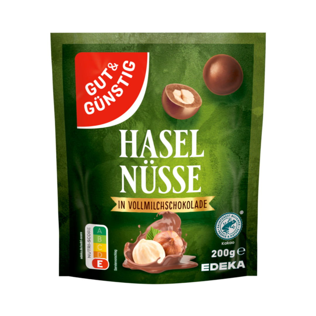 GUT&GÜNSTIG schokolierte Haselnüsse 200g