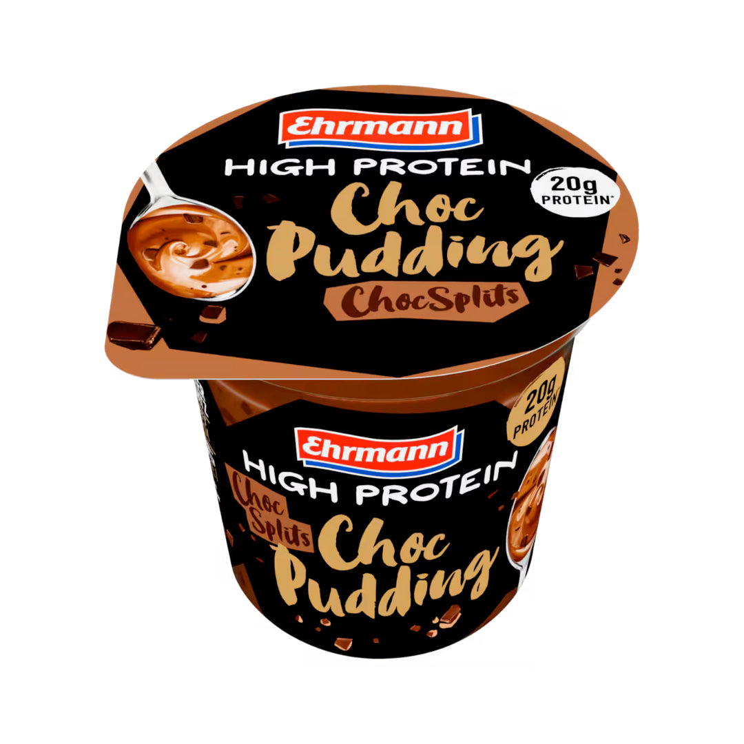 Ehrmann High Protein Pudding Choc Chocsplits 230g