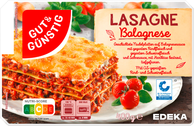 GUT&GÜNSTIG Lasagne Bolognese 400g QS