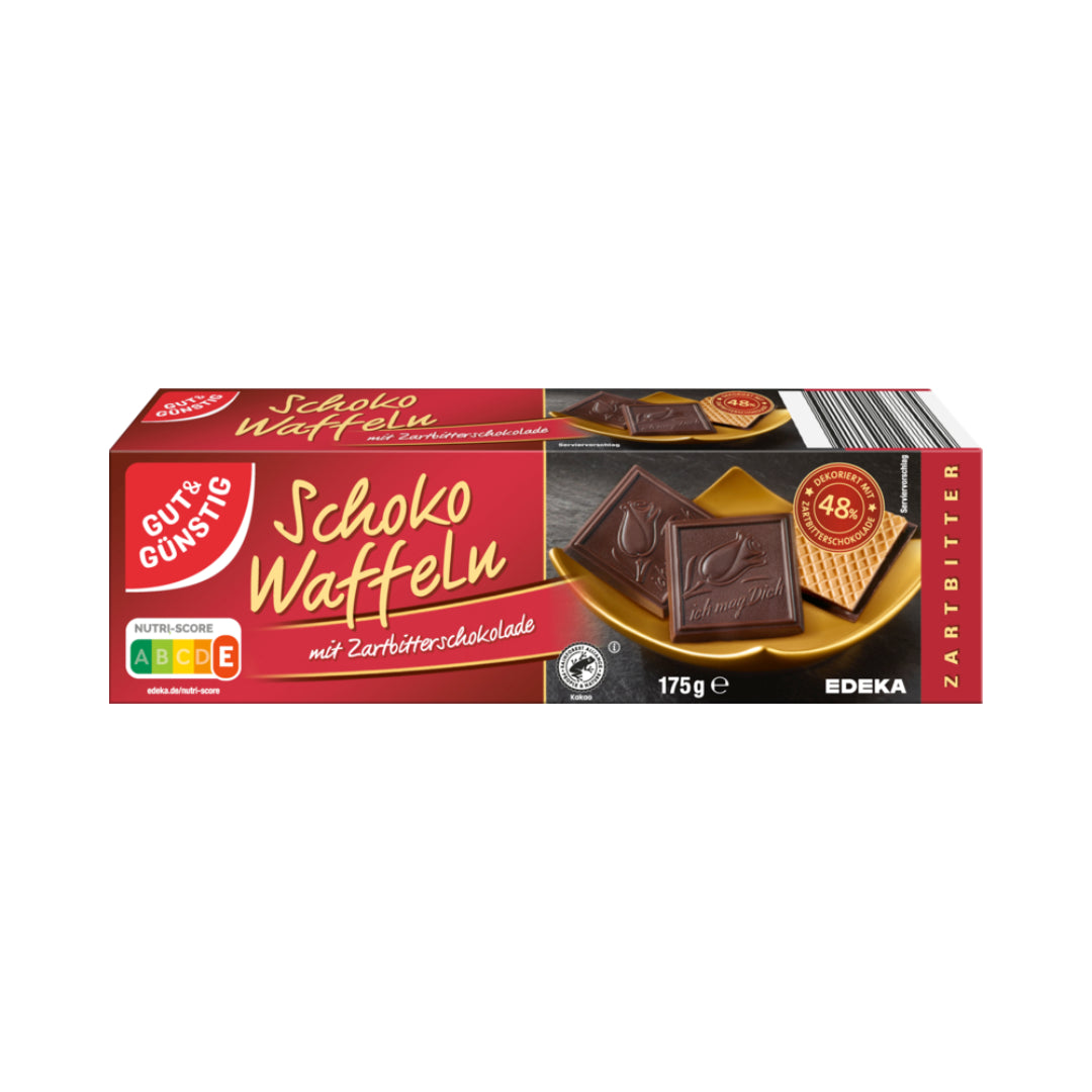 GUT&GÜNSTIG Schoko Waffeln Zartbitter 175g