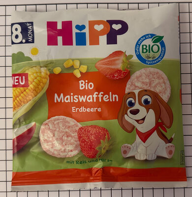 Bio Hipp Maiswaffeln Erdbeere 23g