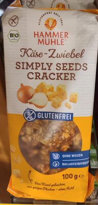 Bio Hammermühle Simply Seeds Cracker Käse&Zwiebel 100g