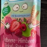 Bio Fruchtbar Wundertraum Quetschie Erdbeer Himbeere Dinkel Rote Bete 100g