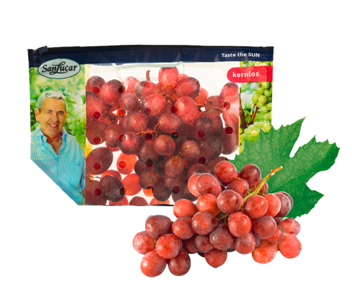 San Lucar Tafeltrauben rot kernlos Spanien Klasse I 600g Tragetasche