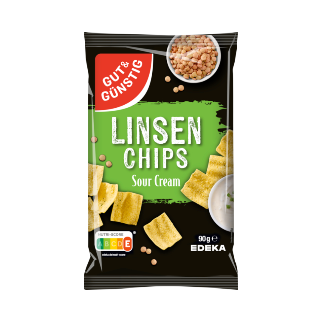 GUT&GÜNSTIG Linsenchips Sour Cream 90g