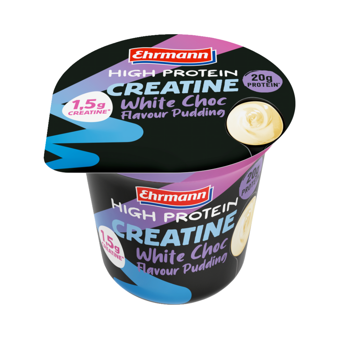 Ehrmann High Protein Creatine Pudding White Choc Flavour 230g