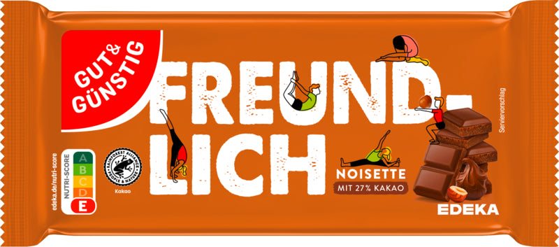 GUT&GÜNSTIG Tafelschokolade Noisette 100g