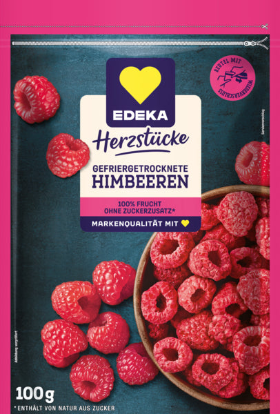 EDEKA Herzstcke Gefriergetrocknete Himbeeren 100g foodpipe Rostock EDEKA Herzstcke Gefriergetrocknete Himbeeren 100g foodpipe Rostock