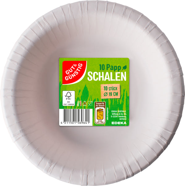 GUT&GÜNSTIG Schalen weiß 480ml 10ST