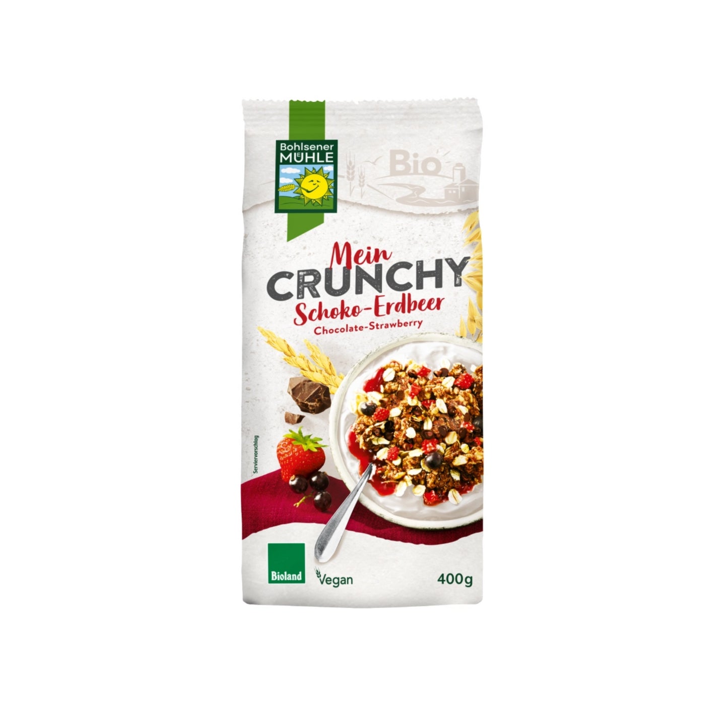 Bio Bohlsener Mein Schoko Erdbeere Cassis Knuspermüsli 400g