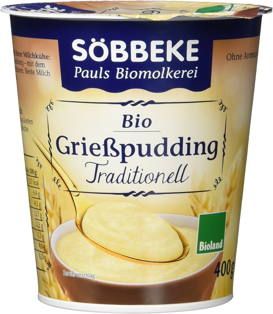 Bio Söbbeke Grießpudding traditionell 400g