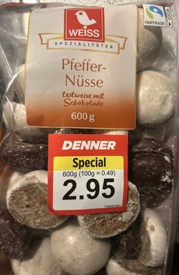 Weiss Pfeffernüsse Zartbitter glasiert 2-fach 600g