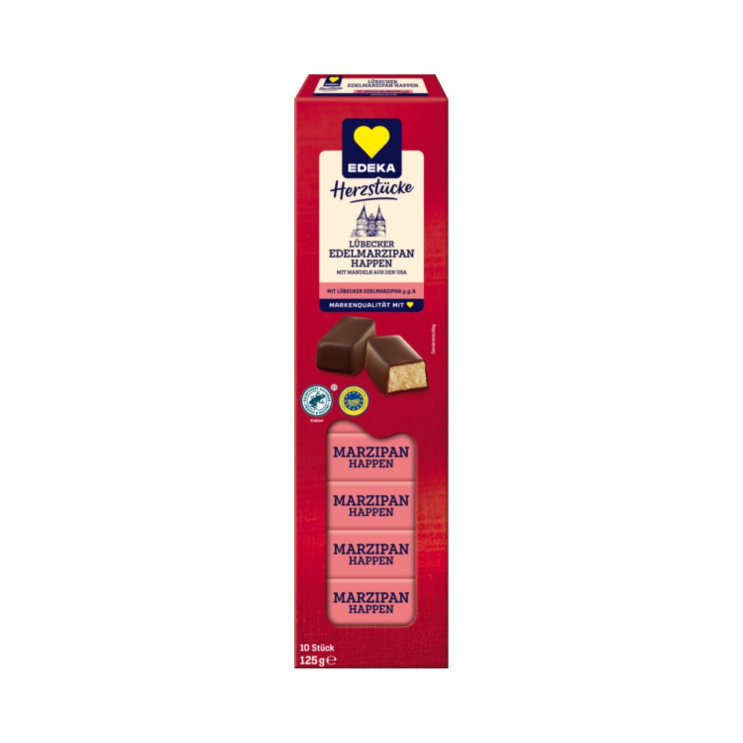 EDEKA Herzstücke Lübecker Edelmarzipan Happen 125g