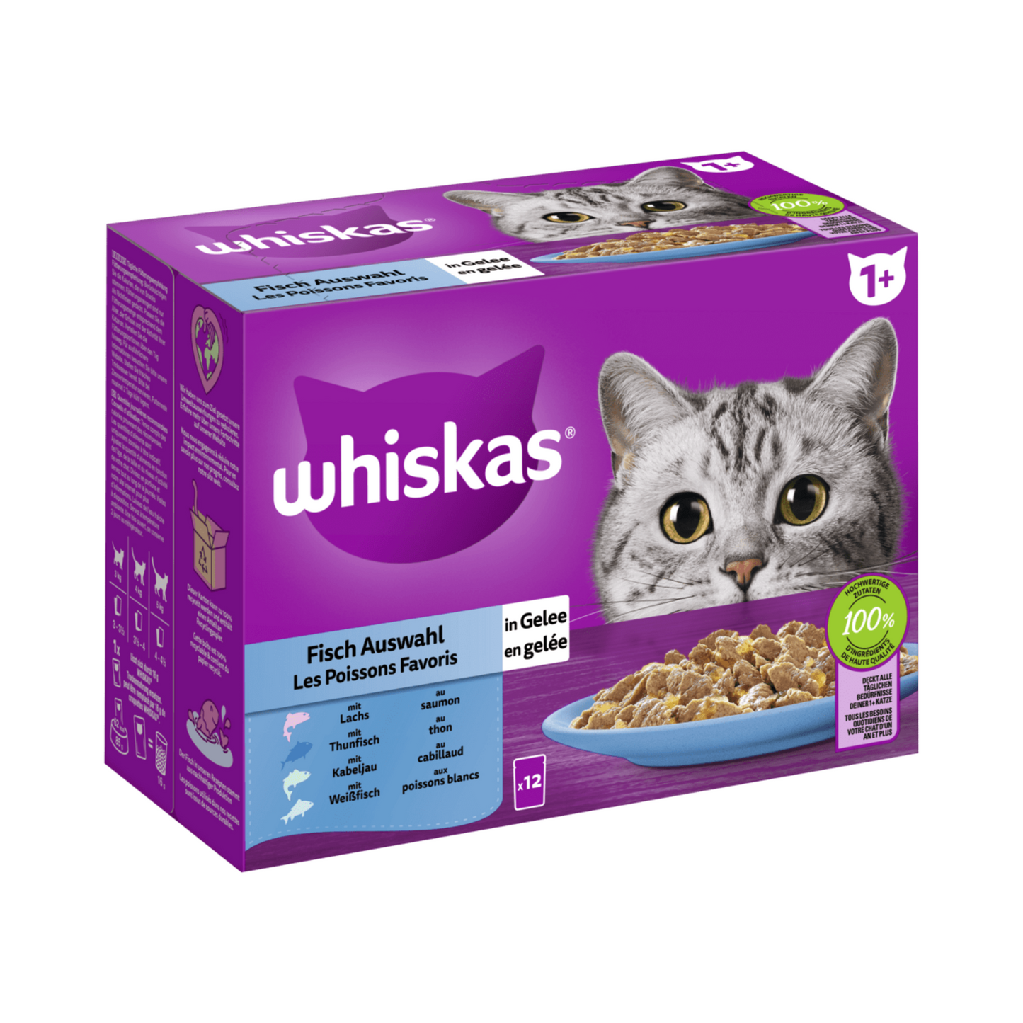 Whiskas Fisch Auswahl in Gelee 12x85g