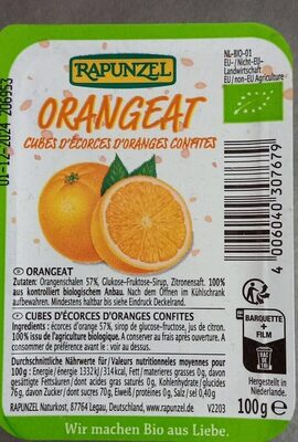 Bio Rapunzel Orangeat gewürfelt 100g