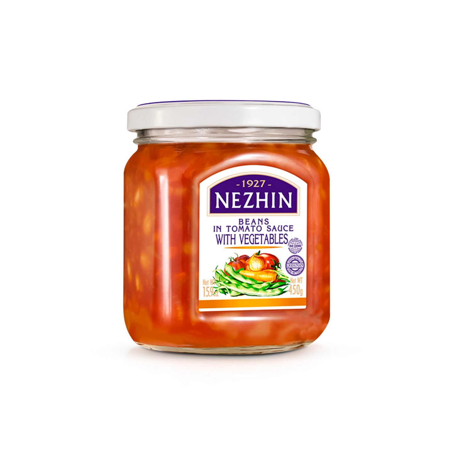 Nezhin Bohnen in Tomatensauce mit Gemüse 450g
