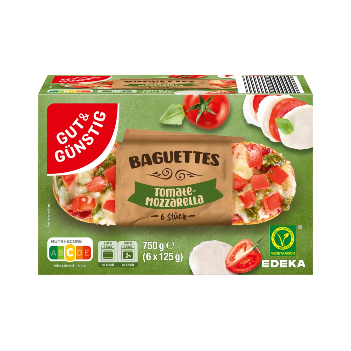 GUT&GÜNSTIG Baguette Tomate-Mozzarella 750g