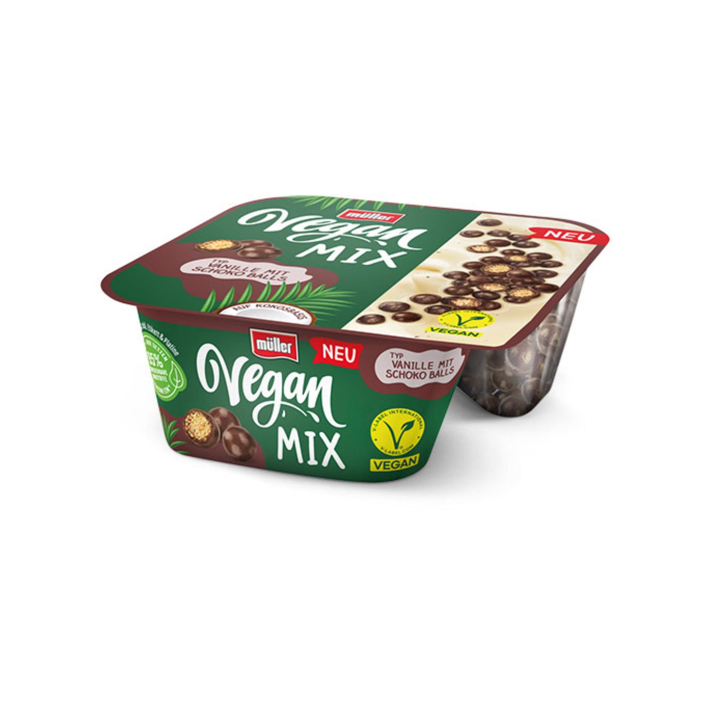 Müller Vegan Mix Typ Vanille Schoko Balls 125g