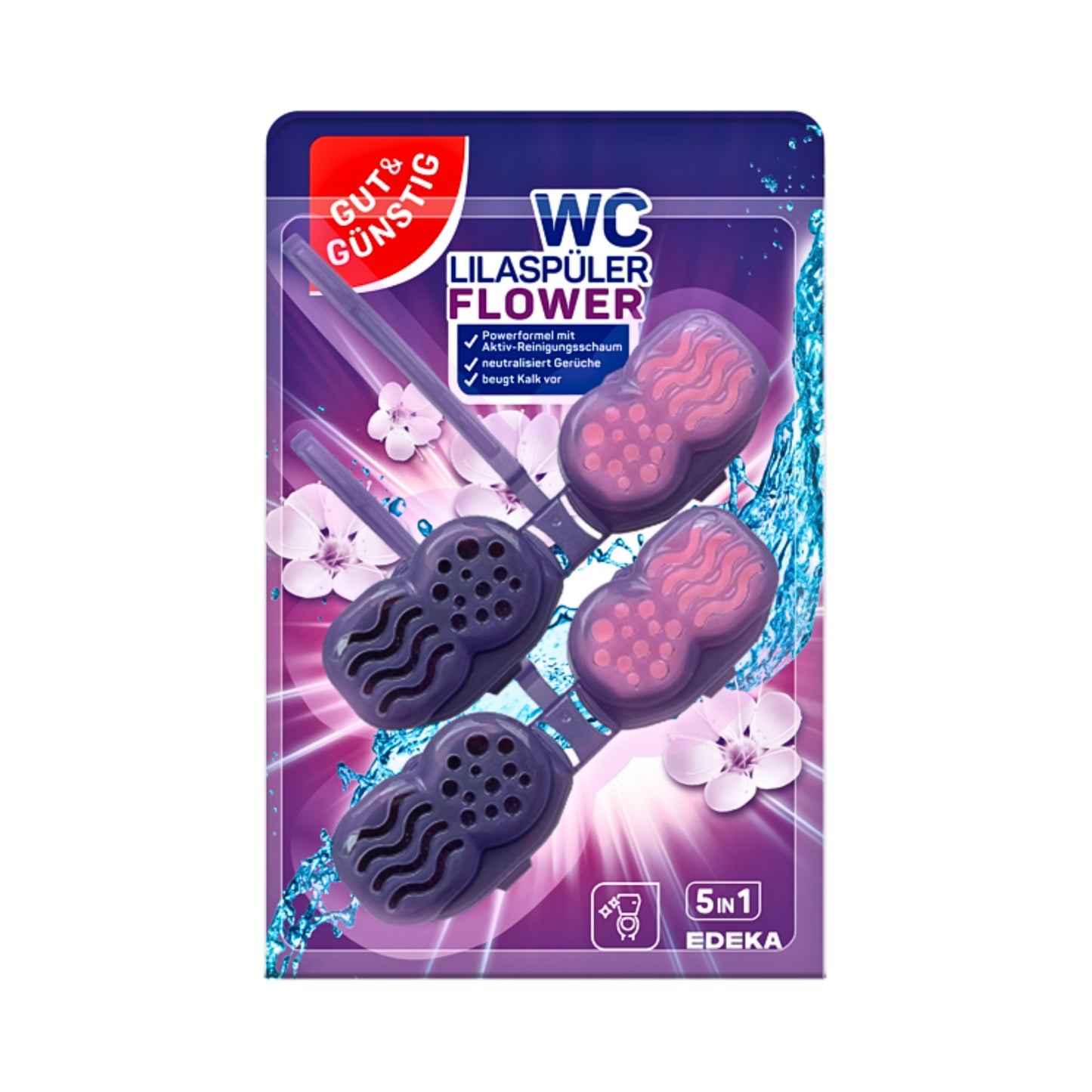 GUT&GÜNSTIG WC Lilaspüler 2x48g