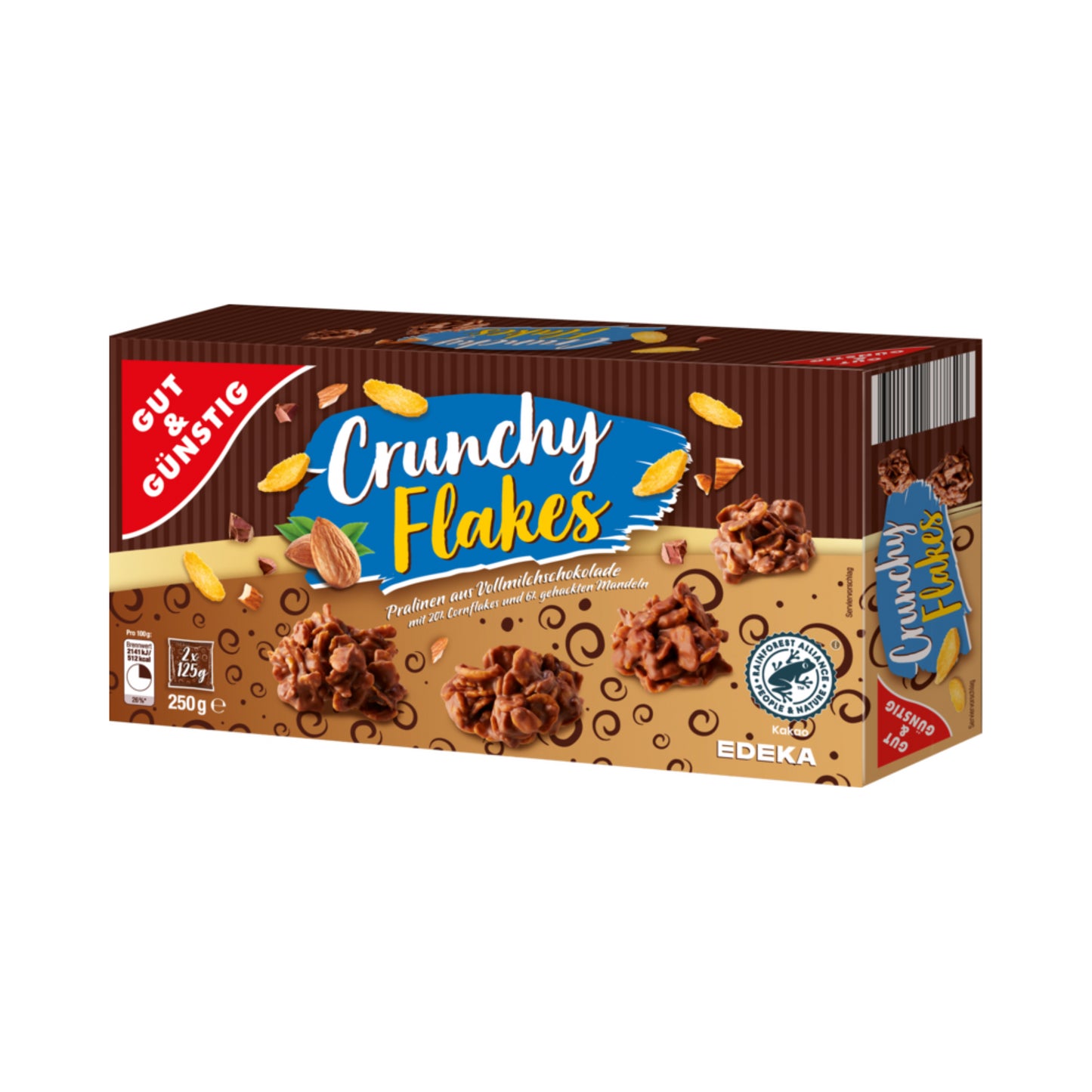 GUT&GÜNSTIG Crunchy Flakes Pralinen aus Vollmilchschokolade 250g