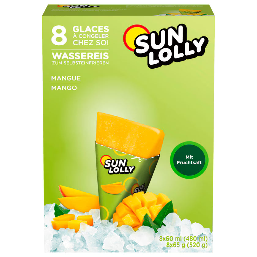 Sun Lolly Wassereis Mango 480ml
