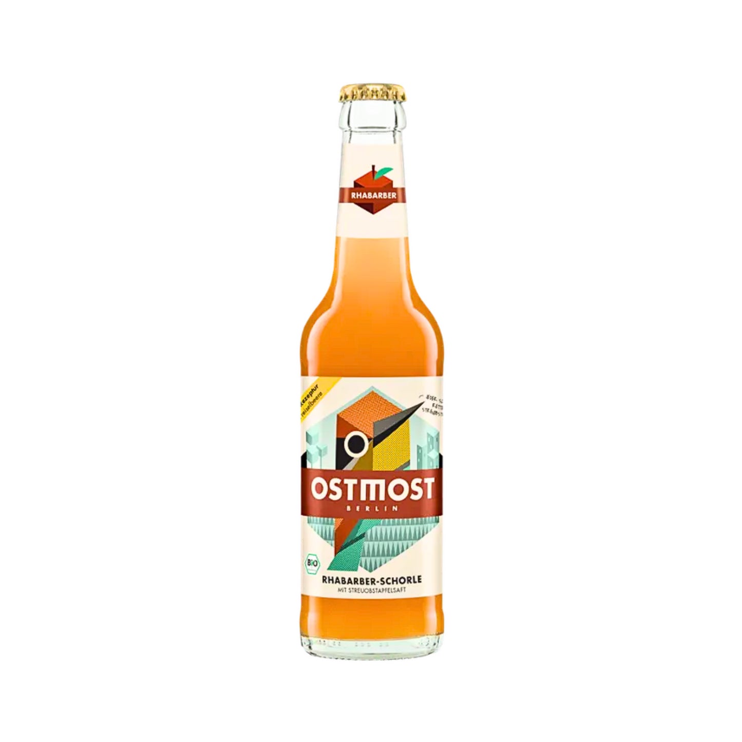 Bio Ostmost Streuobstschorle Apfel-Rhabarber 0,33l MW