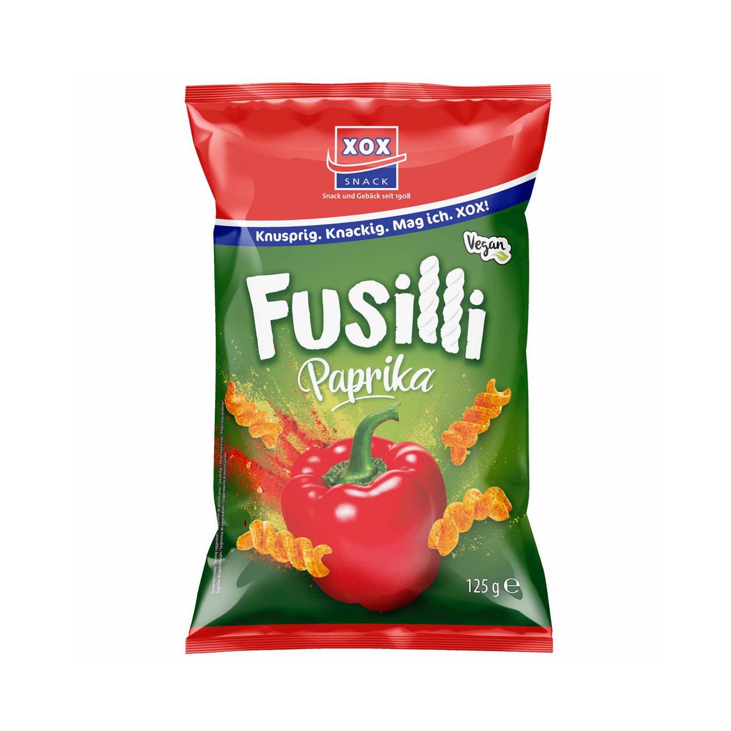 XOX Fusilli Paprika 125g